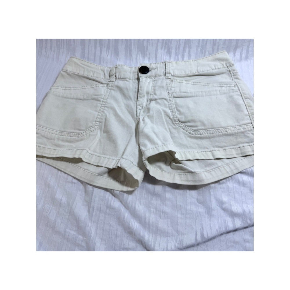 Unionbay‎ Womens Cargo Shorts Size 7 Cream Off White Cotton Stretch JB53710